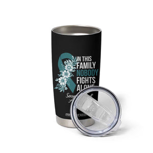 Sexual Assault Awareness Tumbler Cup In This Family Nobody Fights Alone TS14 Print Your Wear