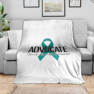 Sexual Assault Awareness Advocate Throw Blanket TS14 Print Your Wear