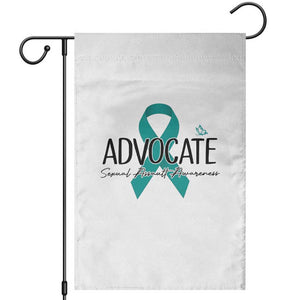 Sexual Assault Awareness Advocate Garden Flag TS14 White Print Your Wear