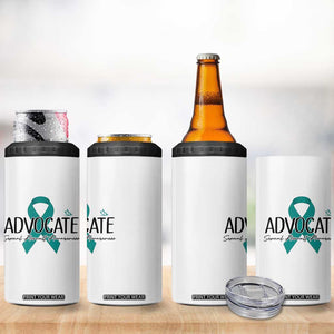 Sexual Assault Awareness Advocate 4 in 1 Can Cooler Tumbler TS14 Print Your Wear