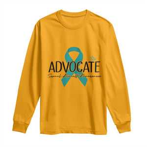 Sexual Assault Awareness Advocate Long Sleeve Shirt TS14 Gold Print Your Wear