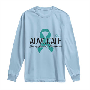 Sexual Assault Awareness Advocate Long Sleeve Shirt TS14 Light Blue Print Your Wear