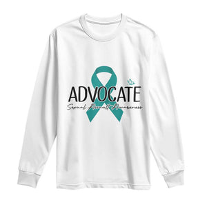 Sexual Assault Awareness Advocate Long Sleeve Shirt TS14 White Print Your Wear