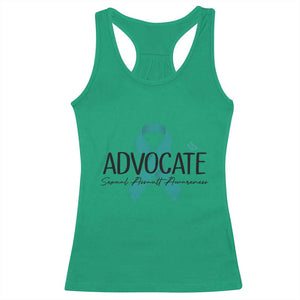 Sexual Assault Awareness Advocate Racerback Tank Top TS14 Irish Green Print Your Wear