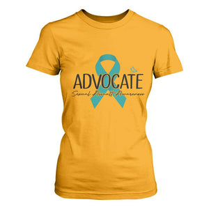 Sexual Assault Awareness Advocate T Shirt For Women TS14 Gold Print Your Wear