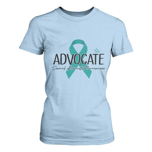 Sexual Assault Awareness Advocate T Shirt For Women TS14 Light Blue Print Your Wear