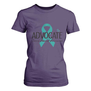 Sexual Assault Awareness Advocate T Shirt For Women TS14 Purple Print Your Wear