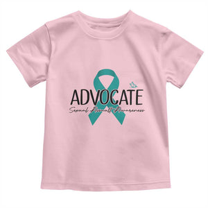 Sexual Assault Awareness Advocate Toddler T Shirt TS14 Light Pink Print Your Wear