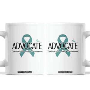 Sexual Assault Awareness Advocate Coffee Mug TS14 White Print Your Wear