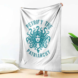 Sexual Assault Awareness Throw Blanket Petrify The Patriarchy Medusa Feminism TS14 Print Your Wear