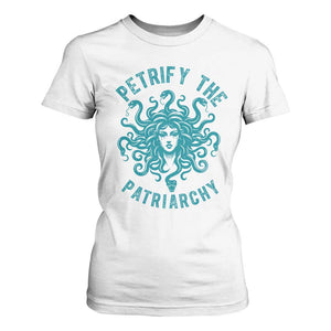 Sexual Assault Awareness T Shirt For Women Petrify The Patriarchy Medusa Feminism TS14 White Print Your Wear