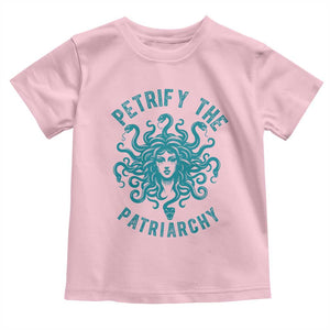 Sexual Assault Awareness Toddler T Shirt Petrify The Patriarchy Medusa Feminism TS14 Light Pink Print Your Wear