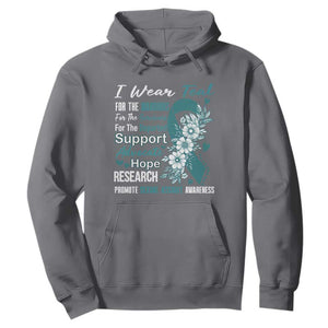 Sexual Assault Awareness Hoodie Teal Ribbon Flower TS14 Charcoal Print Your Wear