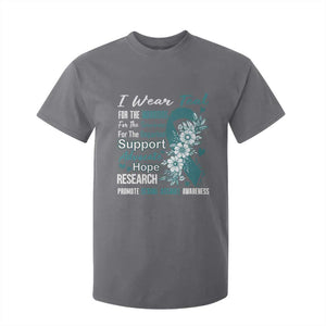 Sexual Assault Awareness T Shirt For Kid Teal Ribbon Flower TS14 Charcoal Print Your Wear