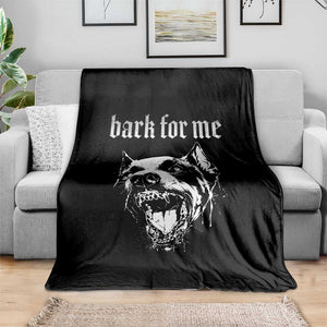 Bark For Me Throw Blanket Gothic Dog Graphic TS14 Print Your Wear