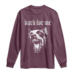 Bark For Me Long Sleeve Shirt Gothic Dog Graphic TS14 Maroon Print Your Wear