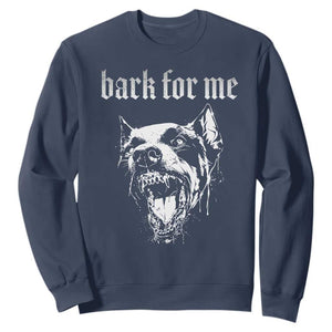 Bark For Me Sweatshirt Gothic Dog Graphic TS14 Navy Print Your Wear