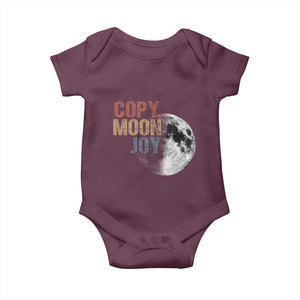 Copy Moon Joy Baby Onesie Funny Lunar Quote Graphic TS14 Maroon Print Your Wear