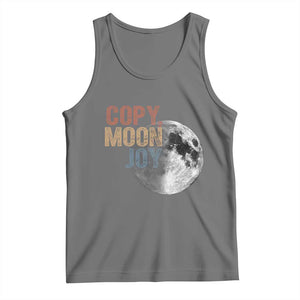 Copy Moon Joy Tank Top Funny Lunar Quote Graphic TS14 Black Heather Print Your Wear