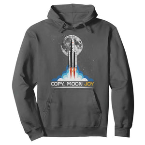 Copy Moon Joy Hoodie Rocket Launch Full Moon TS14 Dark Heather Print Your Wear