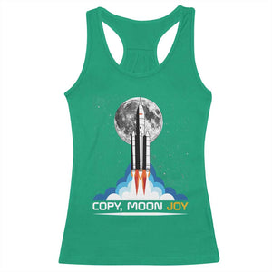 Copy Moon Joy Racerback Tank Top Rocket Launch Full Moon TS14 Irish Green Print Your Wear