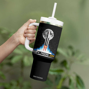 Copy Moon Joy Tumbler With Handle Rocket Launch Full Moon TS14 Print Your Wear
