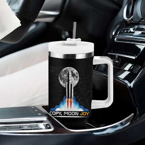 Copy Moon Joy Tumbler With Handle Rocket Launch Full Moon TS14 Print Your Wear