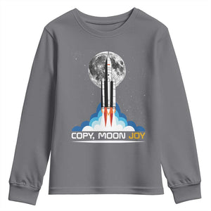 Copy Moon Joy Youth Sweatshirt Rocket Launch Full Moon TS14 Charcoal Print Your Wear