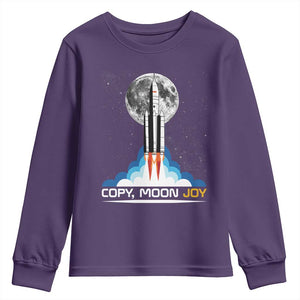 Copy Moon Joy Youth Sweatshirt Rocket Launch Full Moon TS14 Purple Print Your Wear