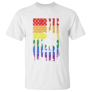 Rodeo Gay Cowboy Western LGBTQ Rainbow Flag T Shirt TS14 White Print Your Wear