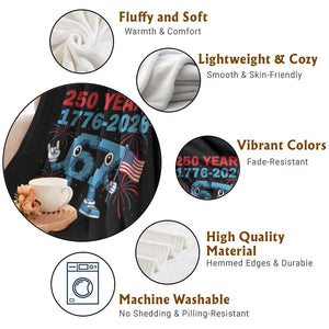 250th America Anniversary Throw Blanket Funny Italian Brainrot Meme 4th of July TS14 Print Your Wear