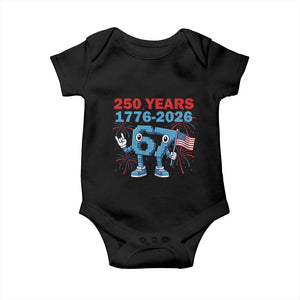 250th America Anniversary Baby Onesie Funny Italian Brainrot Meme 4th of July TS14 Black Print Your Wear