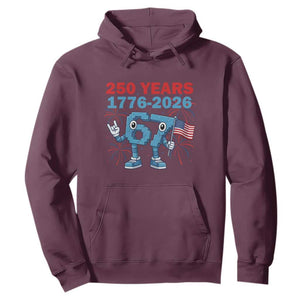 250th America Anniversary Hoodie Funny Italian Brainrot Meme 4th of July TS14 Maroon Print Your Wear