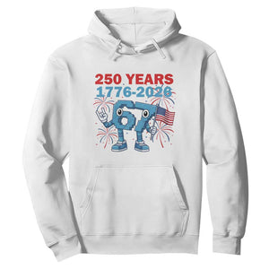 250th America Anniversary Hoodie Funny Italian Brainrot Meme 4th of July TS14 White Print Your Wear