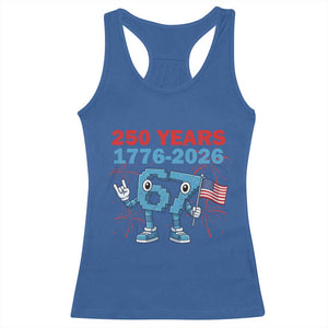 250th America Anniversary Racerback Tank Top Funny Italian Brainrot Meme 4th of July TS14 Royal Blue Print Your Wear