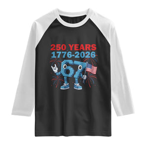 250th America Anniversary Raglan Shirt Funny Italian Brainrot Meme 4th of July TS14 Black White Print Your Wear
