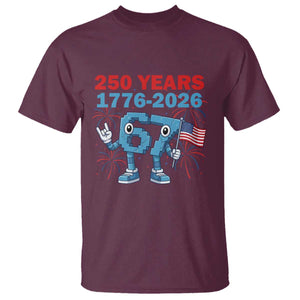 250th America Anniversary T Shirt Funny Italian Brainrot Meme 4th of July TS14 Maroon Print Your Wear