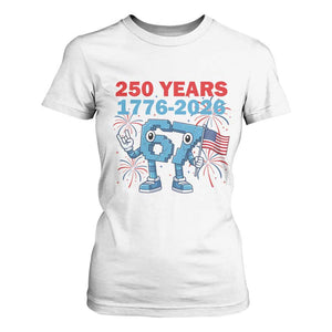 250th America Anniversary T Shirt For Women Funny Italian Brainrot Meme 4th of July TS14 White Print Your Wear