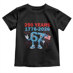 250th America Anniversary Toddler T Shirt Funny Italian Brainrot Meme 4th of July TS14 Black Print Your Wear