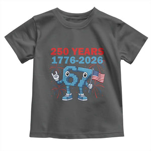 250th America Anniversary Toddler T Shirt Funny Italian Brainrot Meme 4th of July TS14 Dark Heather Print Your Wear