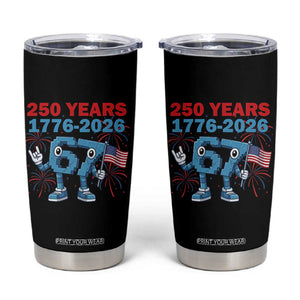 250th America Anniversary Tumbler Cup Funny Italian Brainrot Meme 4th of July TS14 Black Print Your Wear