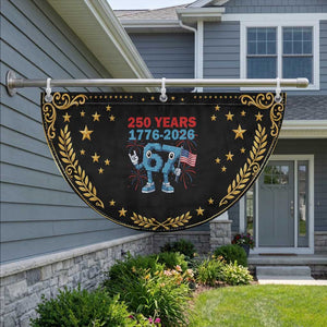 250th America Anniversary Patriotic Fan Flag Funny Italian Brainrot Meme 4th of July