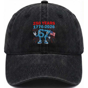 250th America Anniversary Washed Cotton Baseball Cap Funny Italian Brainrot Meme 4th of July