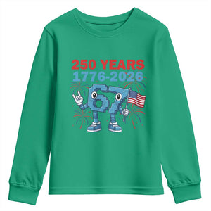 250th America Anniversary Youth Sweatshirt Funny Italian Brainrot Meme 4th of July TS14 Irish Green Print Your Wear