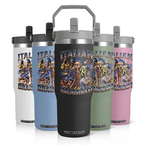 Funny Italian Brainrot Meme 4th of July Flip Straw Tumbler TS14 Print Your Wear