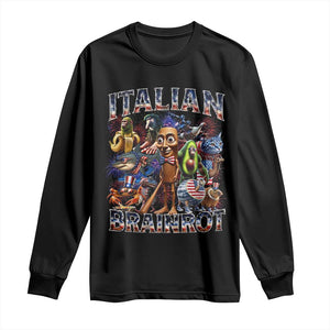 Funny Italian Brainrot Meme 4th of July Long Sleeve Shirt TS14 Black Print Your Wear
