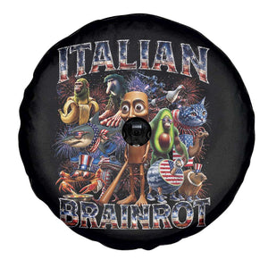 Funny Italian Brainrot Meme 4th of July Spare Tire Cover TS14 Print Your Wear