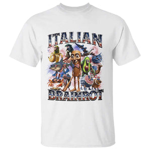 Funny Italian Brainrot Meme 4th of July T Shirt TS14 White Print Your Wear