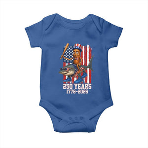 250th America Anniversary Baby Onesie Funny Tung Tung Tung Sahur Tralalero Tralala 4th of July