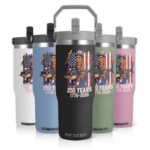 250th America Anniversary Flip Straw Tumbler Funny Tung Tung Tung Sahur Tralalero Tralala 4th of July